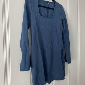 Abercrombie & Fitch
Split-Cuff Ponte Squareneck Mini Dress